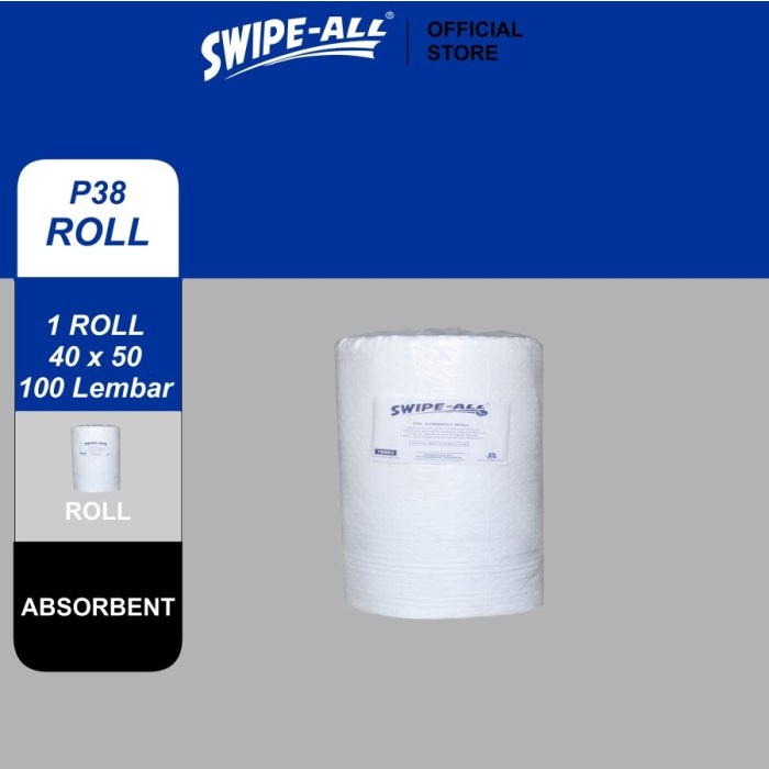 Jual Swipe-All P38 Oil Sorbent Roll, 40 X 50 Cm, 100 Sheets Per Roll ...