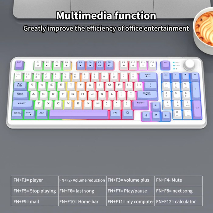 Jual [Expert] Gaming Keyboard K940 - RGB Light Wireless Keyboard ...