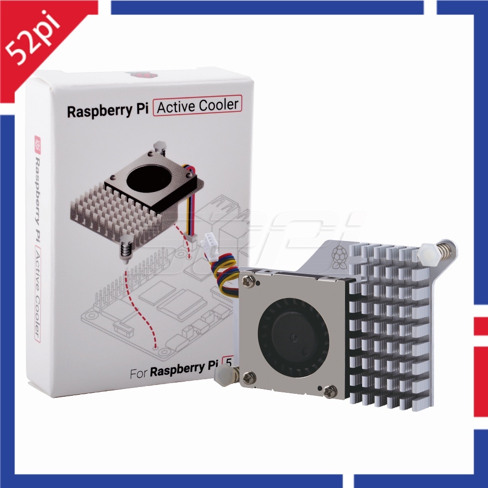 Jual MONEYRAIN 52Pi Raspberry Pi 5 Cooling Fan Official Active Cooler ...