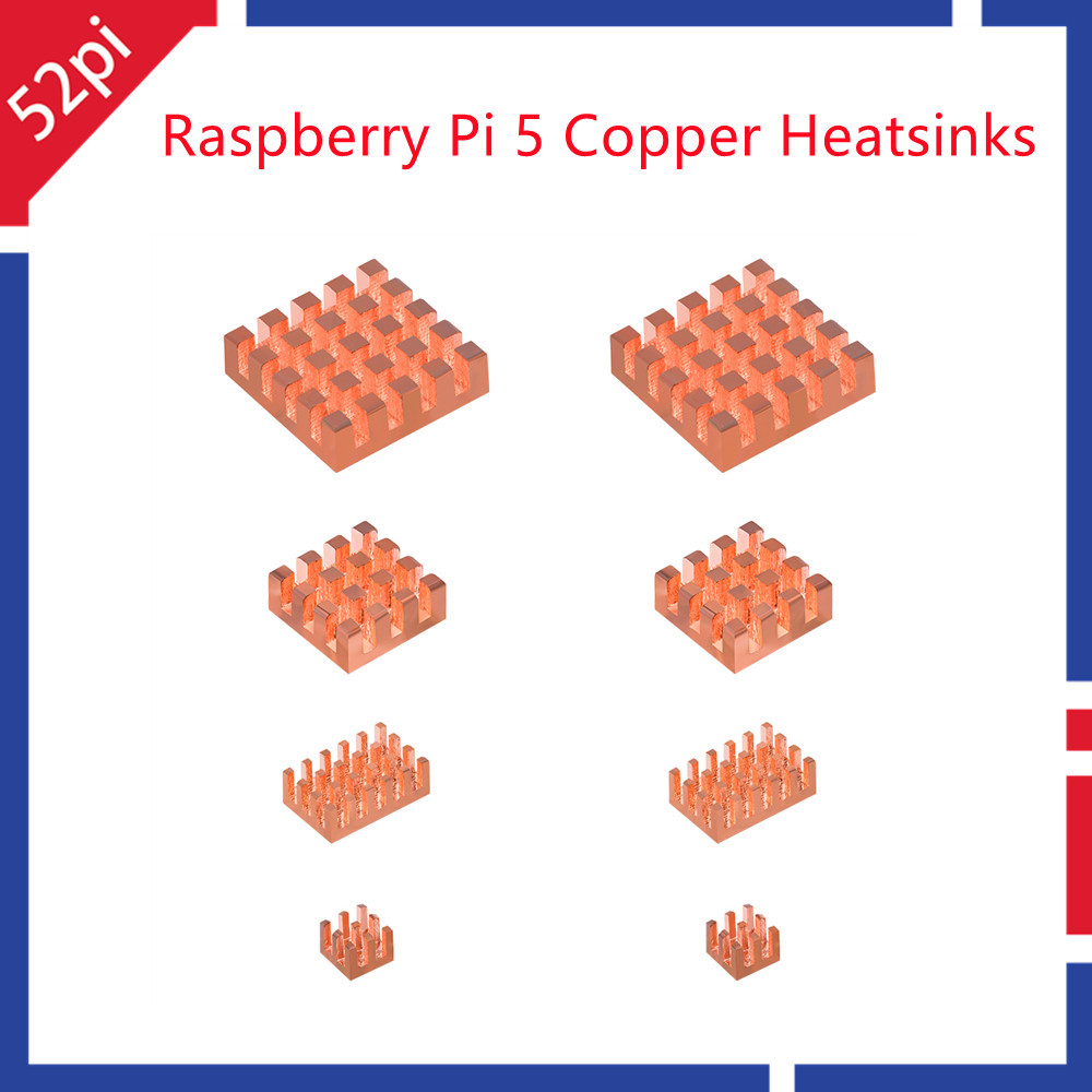Jual NEW 52Pi Raspberry Pi 5 Copper Heatsinks Raspberry Pi 5 Heatsinks ...