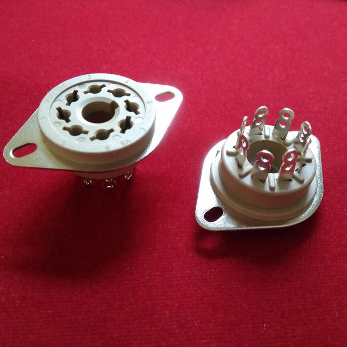 Jual Mantap- Belton VT8-ST Socket Chasis Octal Socket 8 Pins for KT88 ...