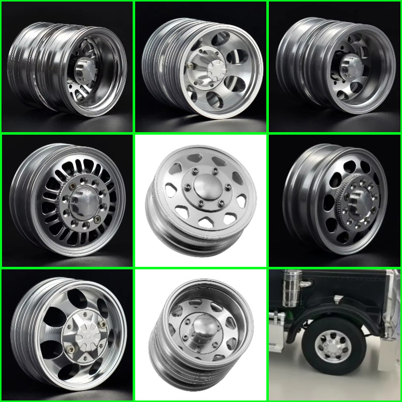 Jual NEW Metal Front Rear Wheel Rim Hub for 1/14 Tamiya RC Truck Scania ...