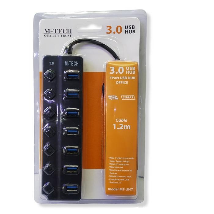 Jual M-TECH HUB USB 3.0 7 PORT 7 SWITCH | Shopee Indonesia