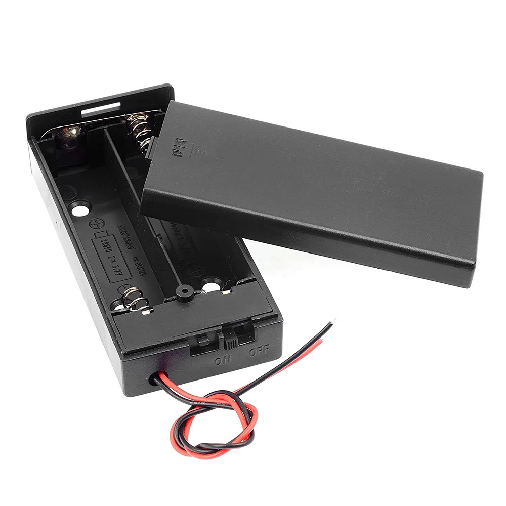 Jual 3.7V 2x 18650 Battery Storage Case for 2x18650 Batteries Holder ...