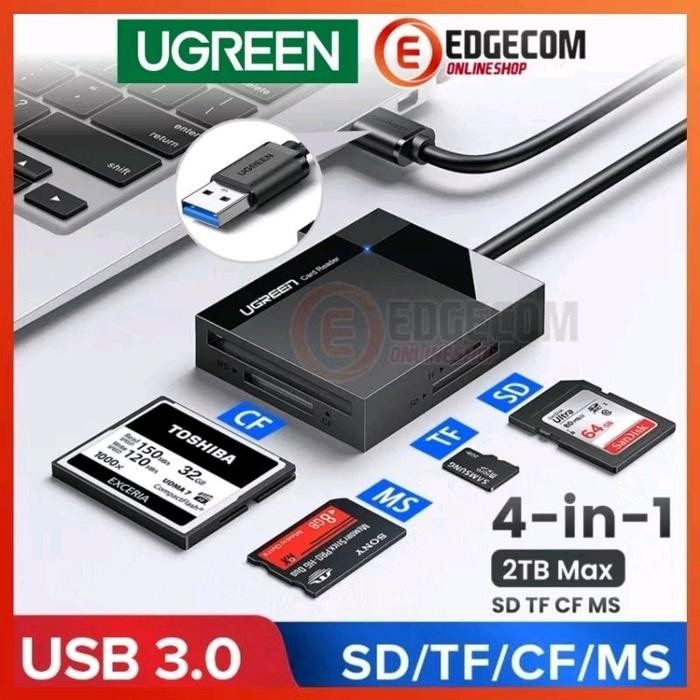 Lecteur De Cartes Mémoire USB 3.0 UGREEN - 4 En 1 (SD, Micro SD, MS, CF), Compatible PC, Mac, PS5, Xbox - 9