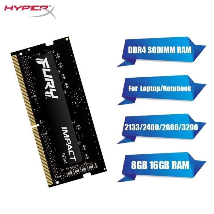 Jual HyperX Fury DDR4 Notebook RAM 8GB 16GB 32GB 3200MHz 2666MHz ...