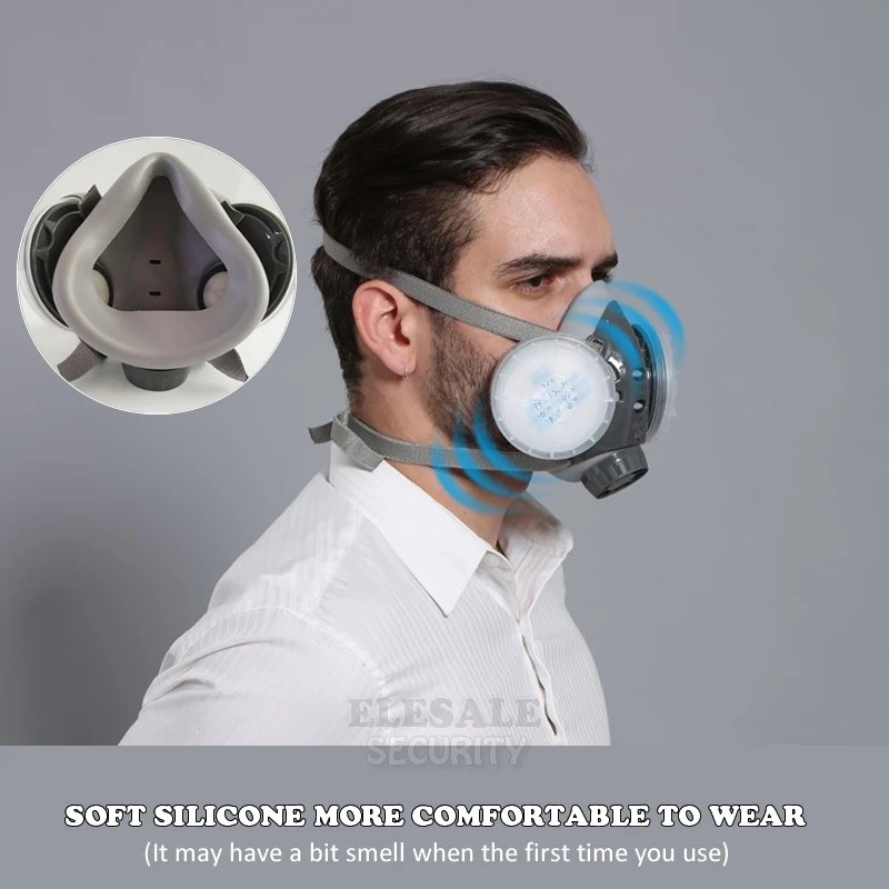 Jual New Dual Cotton Filter Reusable Half Face Mask Dust Mask For ...