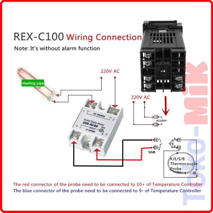 Jual Key - PID REX-C100 REX C100 Temperature Controller Suhu Output SSR ...