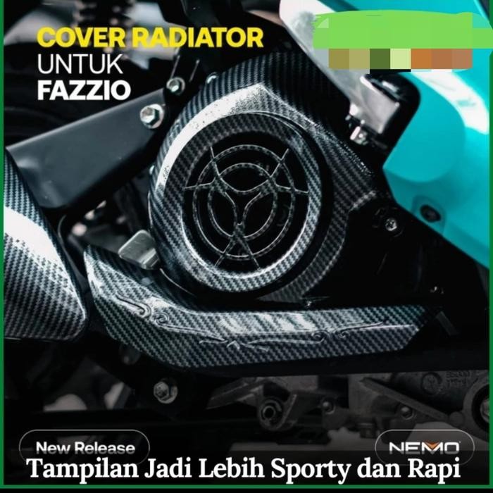 Jual Ready!! COVER TUTUP RADIATOR FAZZIO CARBON NEMO KUALITAS PREMIUM ...