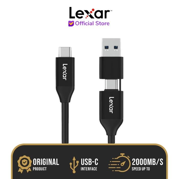 Jual Ponselia- Lexar 2 In 1 Usb 3.2 Gen 2 Type-C Data Cable & Fast ...