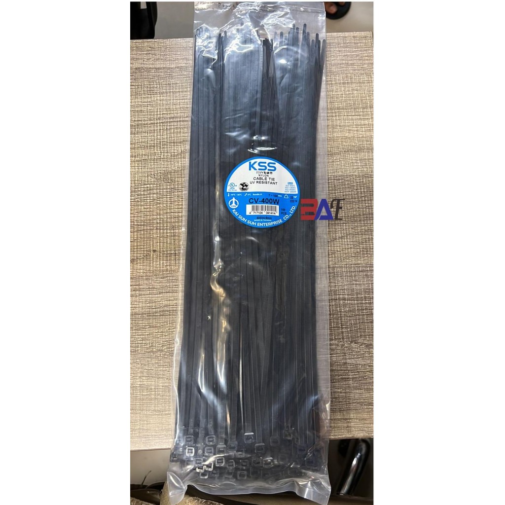 Jual Kss Kabel Ties / Cable Ties Uv Resistance Cv 400W Hitam Size 400 X ...