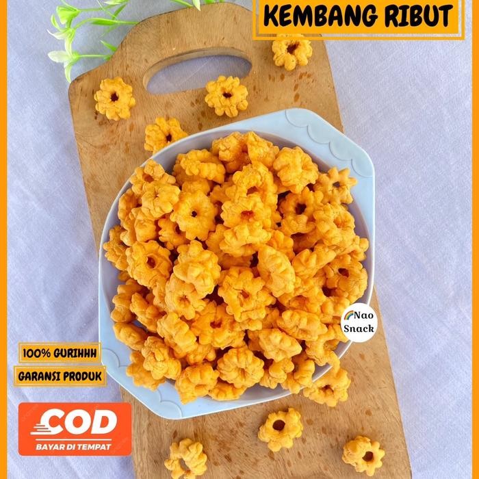 Jual Snack Kembang Ribut 1kg Pilus Sakura Ribut Makanan Cemilan Food ...