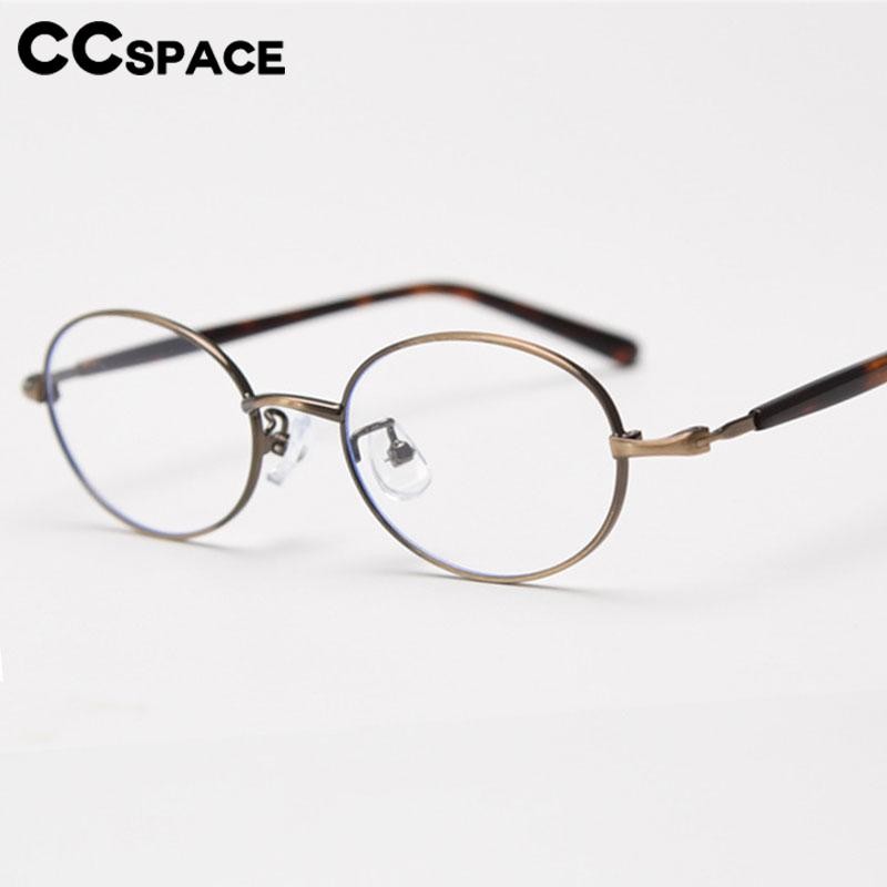 Jual 57316 Oval Metal Spectacles Frames Women Vintage Small Size ...