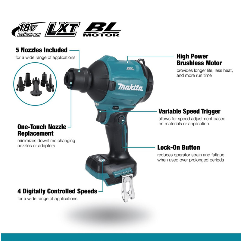 Jual Makita DAS180 Air Blower Air Dedusting 18V Lithium Battery Narrow ...