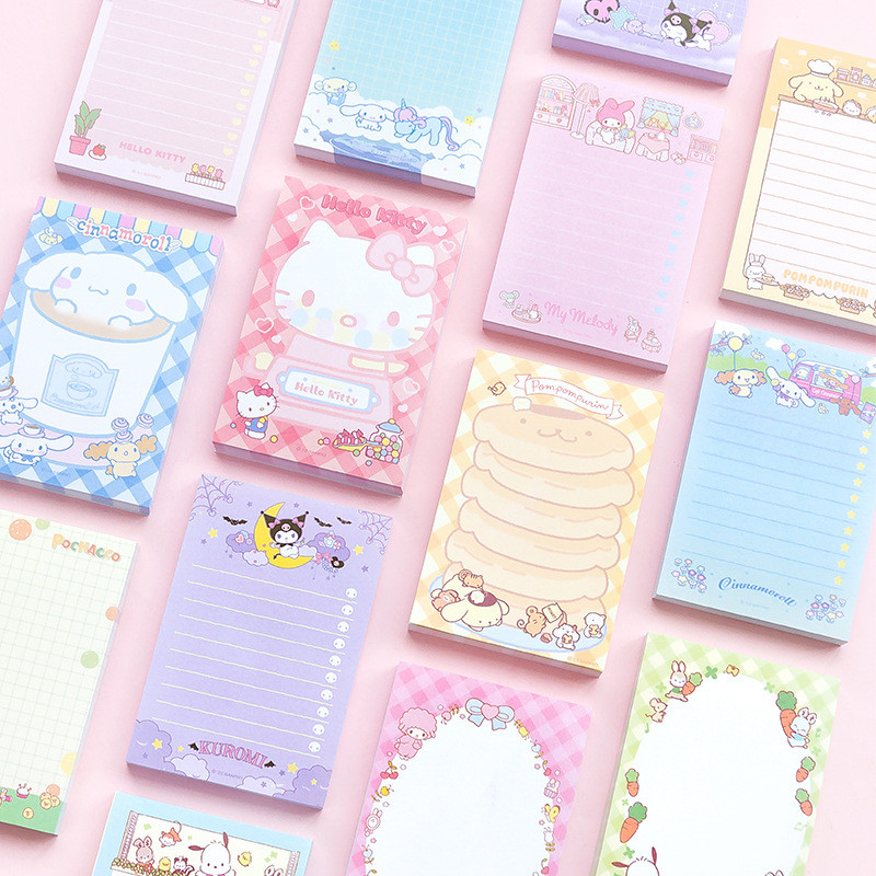 Jual Sanrio Notes Notepad Kuromi Melody Colored Paper Bricks Student ...