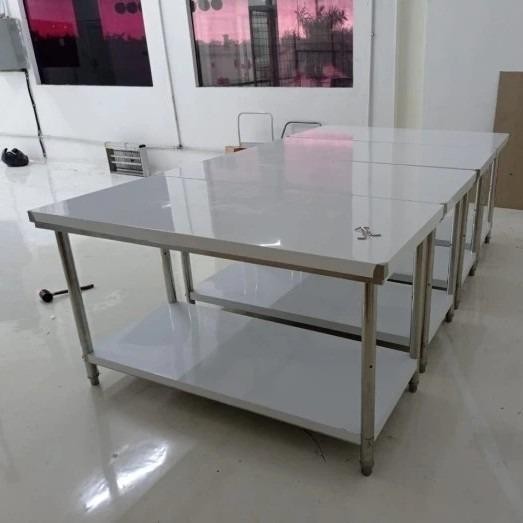 Jual MEJA WORKING TABLE MEJA STAINLES DAPUR MEJA ROTI RWT-12CC MUTU ...