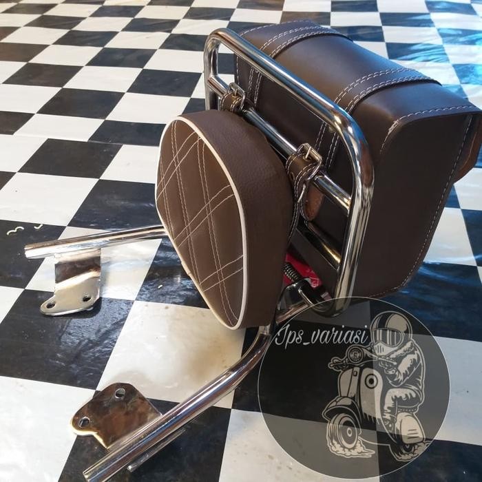 Jual Back Rack Scoopy/Sandaran Scoopy Bantalan Plus Tas Scoopy Model ...