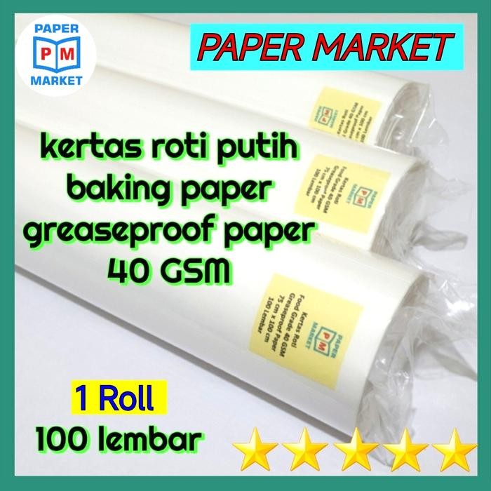 Jual Kertas Roti Putih/Baking Paper Putih(Promo) 75 X100Cm -100 Lbr ...