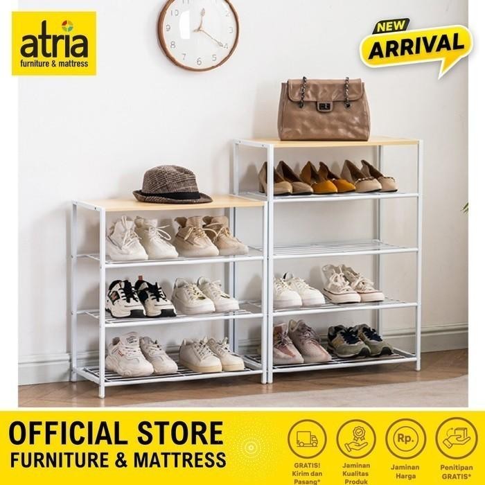 Jual RAK MULTIFUNGSI RAK SEPATU ATRIA STELLIS 3&4 TINGKAT PUTIH ...