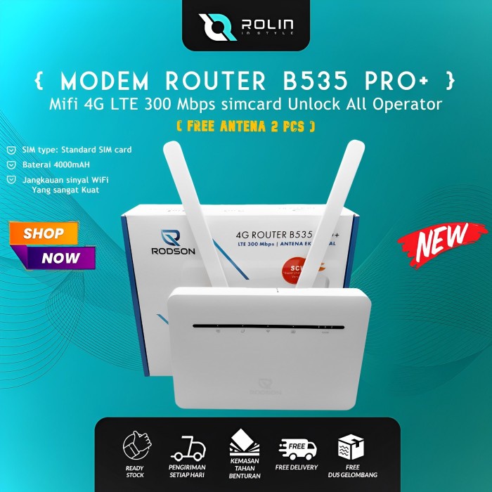 Jual Modem Router Rodson B535 Pro+ 4G Unlock All Operator 300Mbps ...