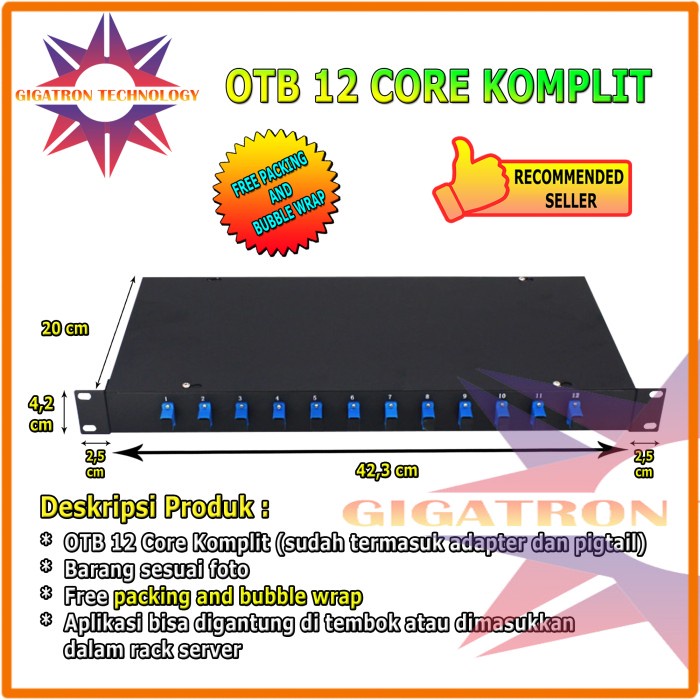 Jual OTB 12 Core OTB Rack Fiber Optik 12 Core SC UPC ODF FTTH Rack ...