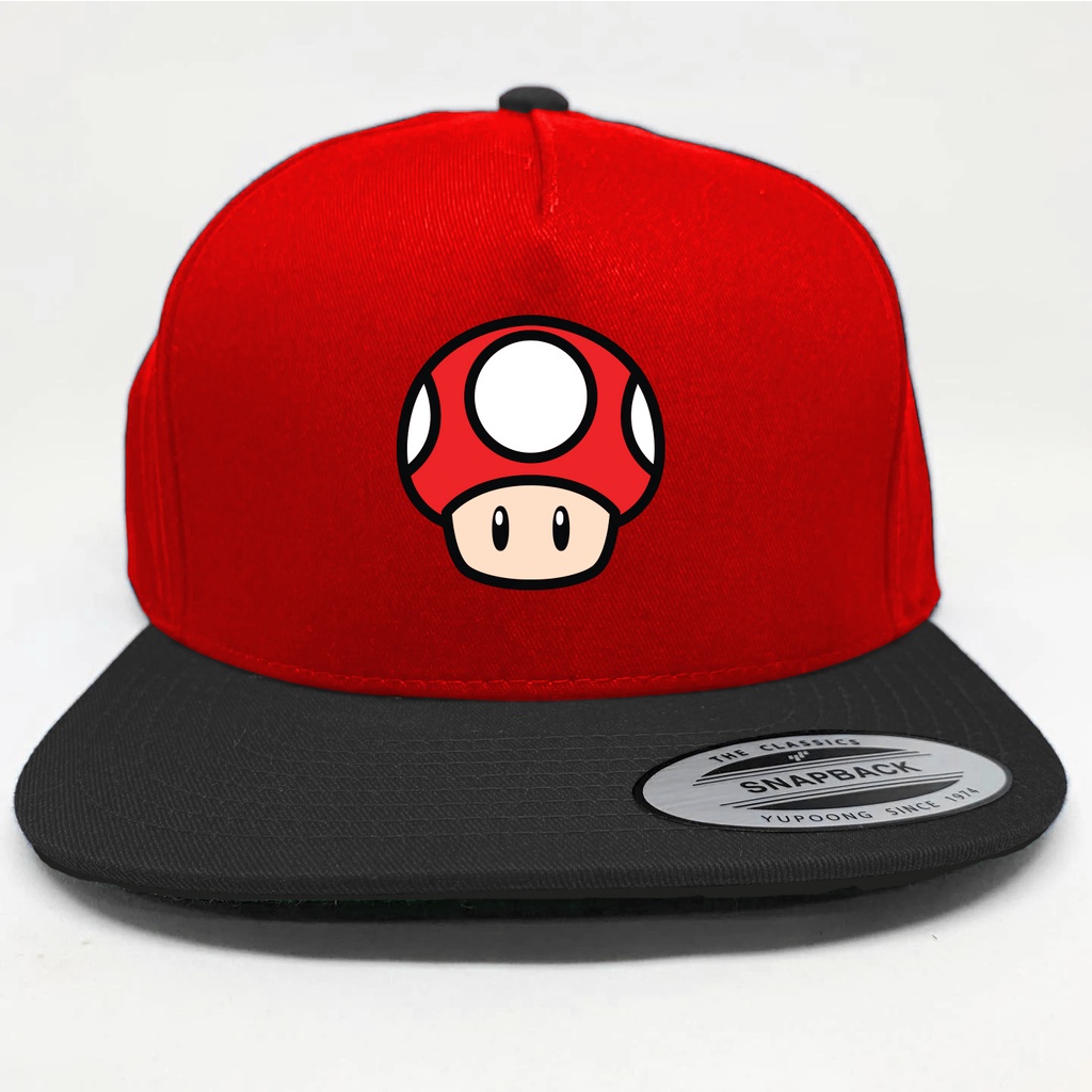 Jual Topi Snapback Toad Mushroom Logo Jamur Super Mario Kart World ...