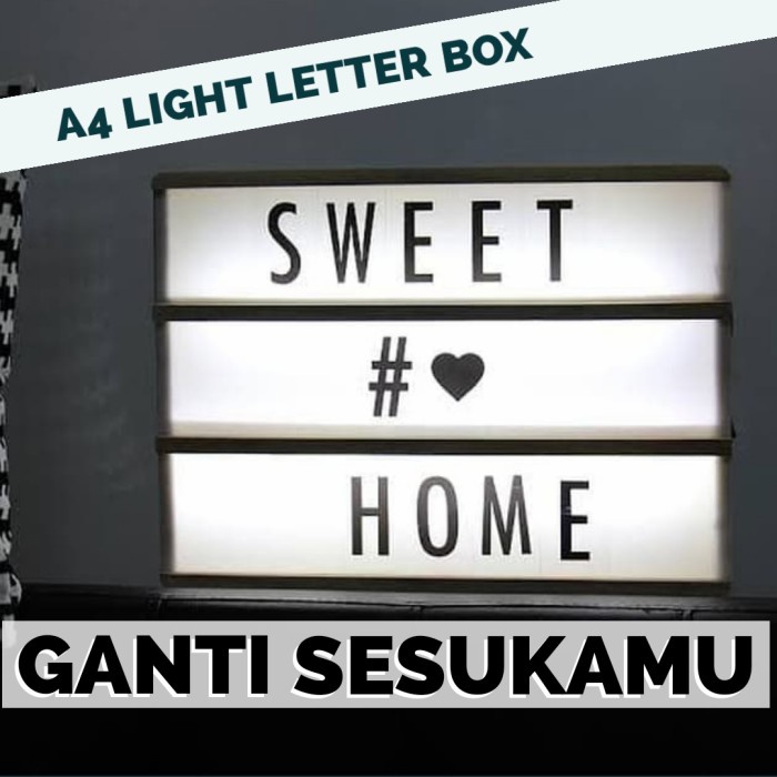 Jual A4 Light Box/ Letter Box / LED Box/ Cinematic/ Lampu tidur ...