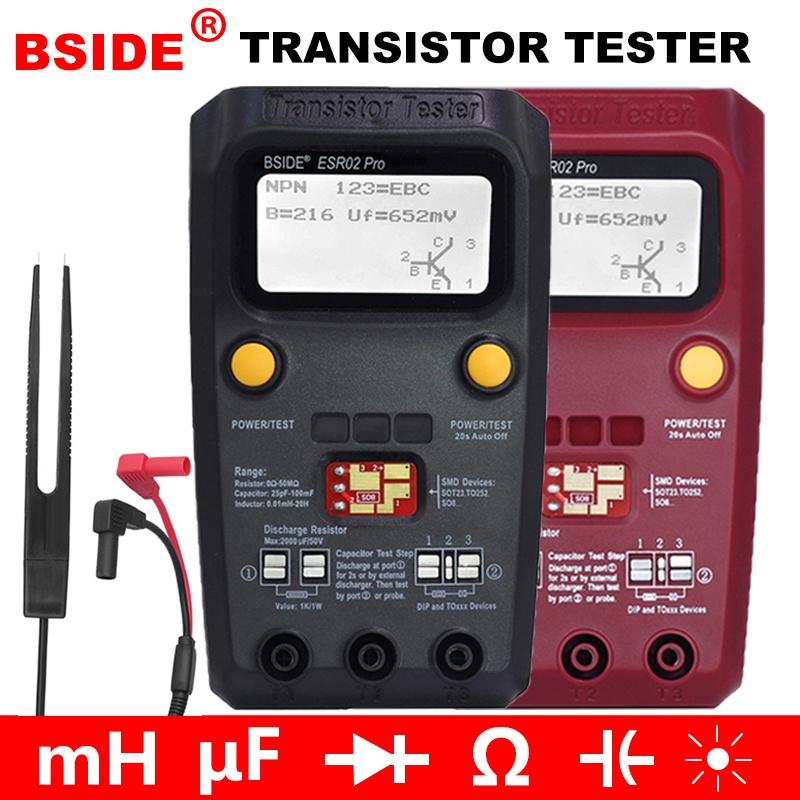 Jual BSIDE Professional Digital Transistor Tester Diode Triode ...