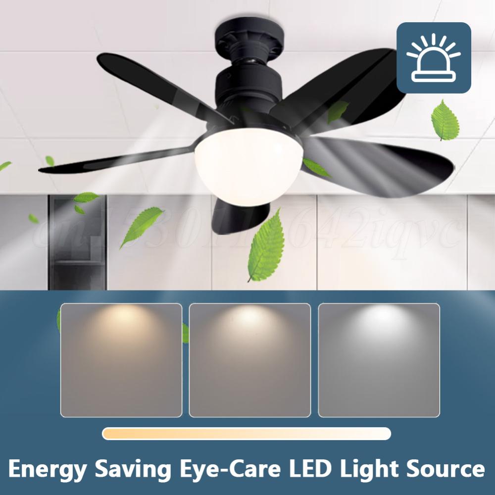 Jual LED Ceiling Fan With Light Remote Control Dimmable 30W E27 Base ...