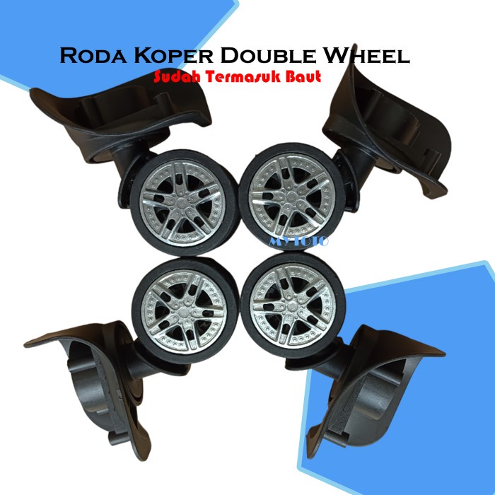 Jual Roda Koper double Wheel roda Pesawat 1 Set Isi 4 pcs 360 derajat ...