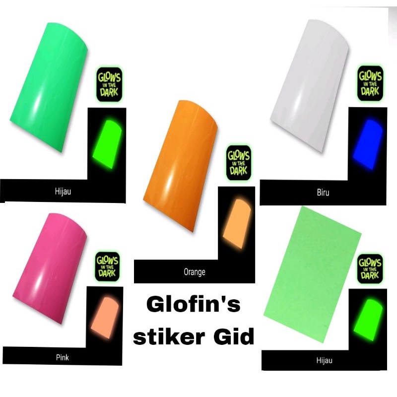 Jual STIKER FOSFOR GID GLOW IN THE DARK LUMINOUS MENYALA DALAM GELAP ...