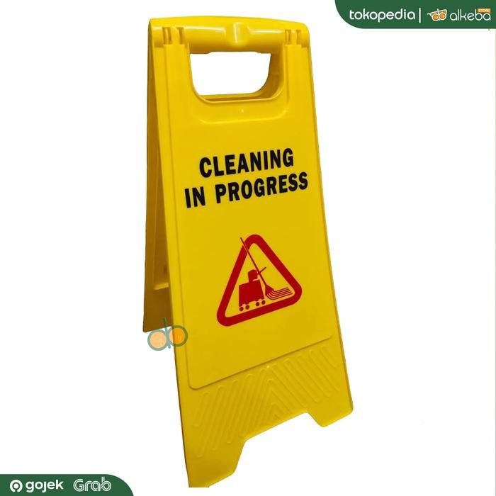 Jual (TOP) PAPAN PERINGATAN BULAK BALIK WET FLOOR SIGN DAN MAINTENANCE ...