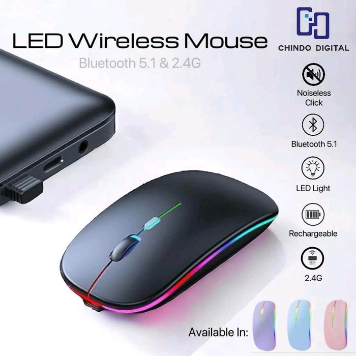 Jual Mouse Bluetooth Mouse Wireless Mouse Silent LED Colorful Mouse ...