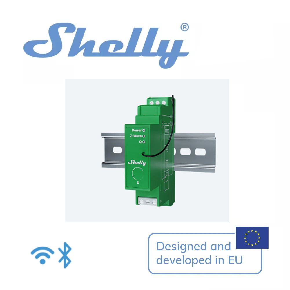 Jual Shelly Wave Pro Dimmer 1PM 1 Channel DIN Rail Smart Dimmer With ...