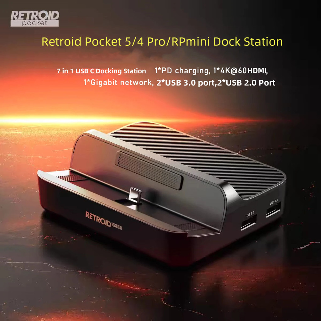 Per Retroid Pocket 5 Stand Docking Station, Compatibile Con Installazione Docking Esterna Portatile Desktop Stazione di Ricarica per Gioco (Nero Per Retroid Pocket 5 Stand Docking Station, Compatibile Con Installazione Docking Esterna Portatile Desktop Stazione di Ricarica per Gioco (Nero