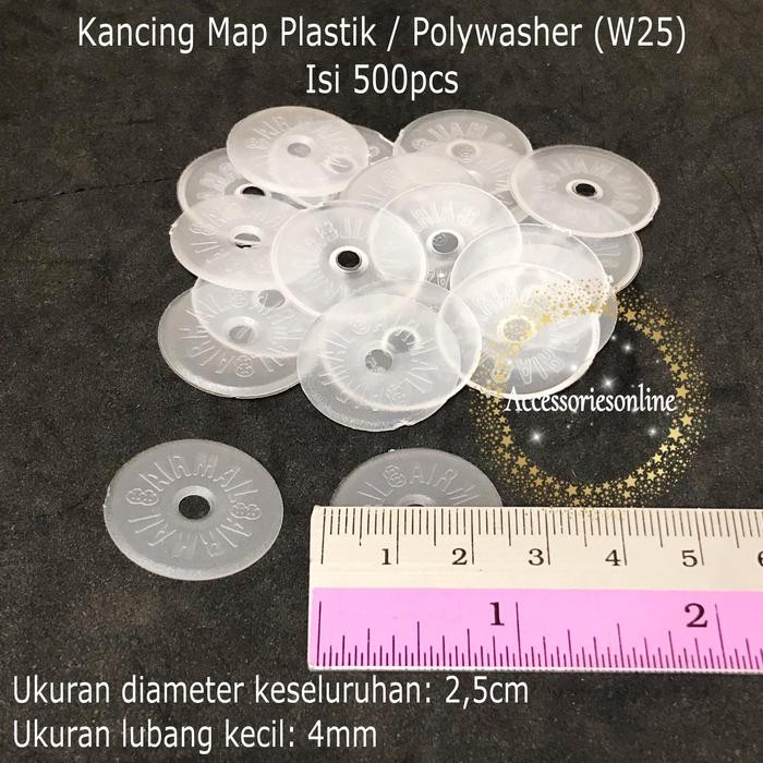 Jual PREMIUM W25 bening / Kancing map / Polywasher isi 500pcs | Shopee ...