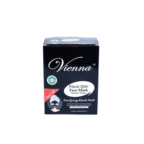 Jual VIENNA FACE SPA PO MASK BLACK MUD 15 ML | Shopee Indonesia