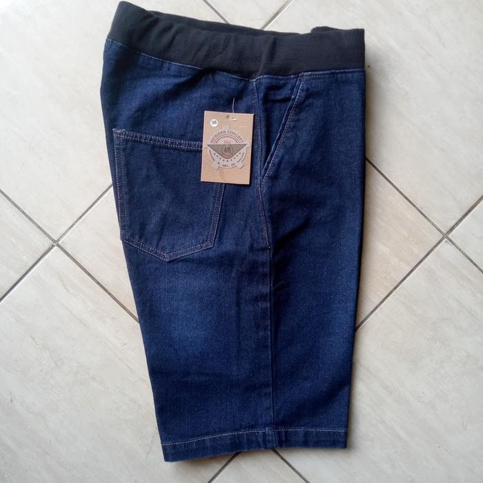 Jual Wearon- Celana Pendek Jeans Lingkar Pinggang Karet Pria | Shopee ...