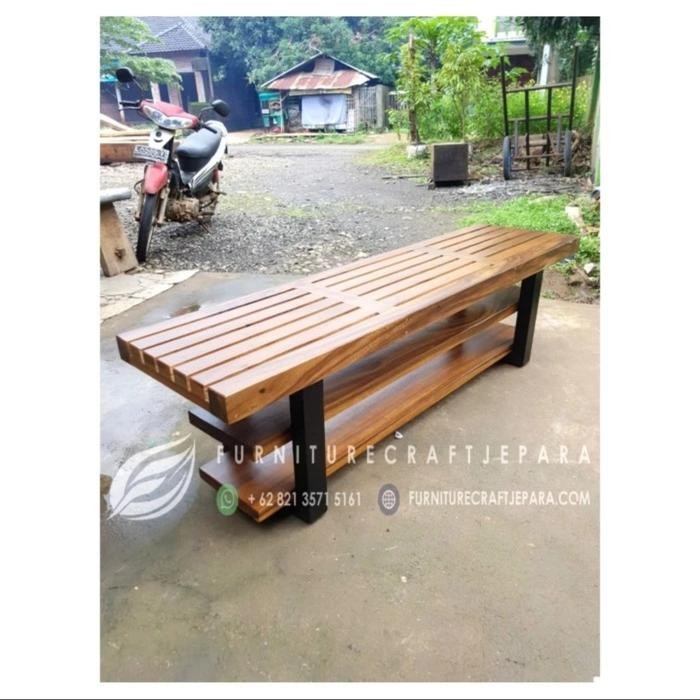 Jual Terbaru Bangku Rak Sepatu Kayu Bench Cabinet Kaki Kayu Hitam 180 X ...