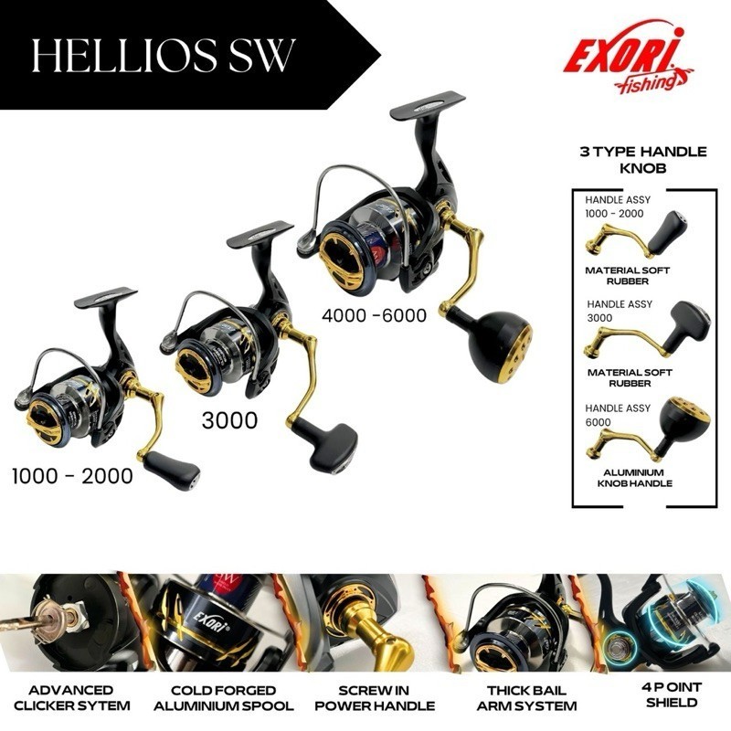 Jual [Ready] EXORI Hellios SW 1000 2000 3000 4000 6000 reel pancing ...