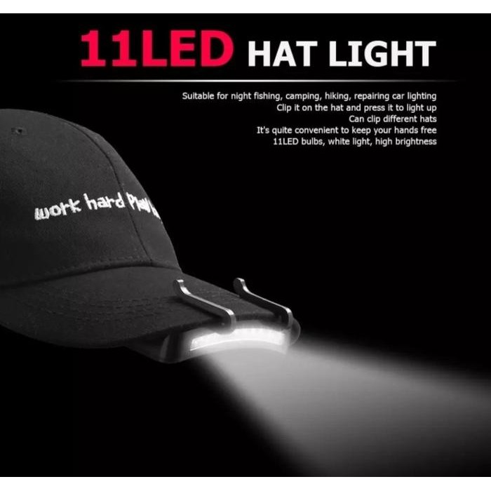 Jual Lampu LED Topi Headlamp Flashlight LED Head Hat Lampu Jepit ...