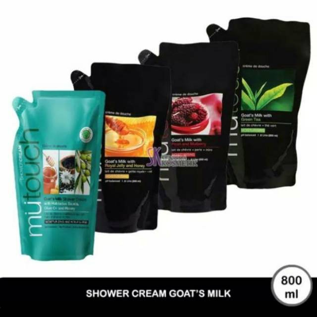 Jual [800 ml] MuTouch Goats Milk Shower Cream REFILL 800 ml | Shopee ...