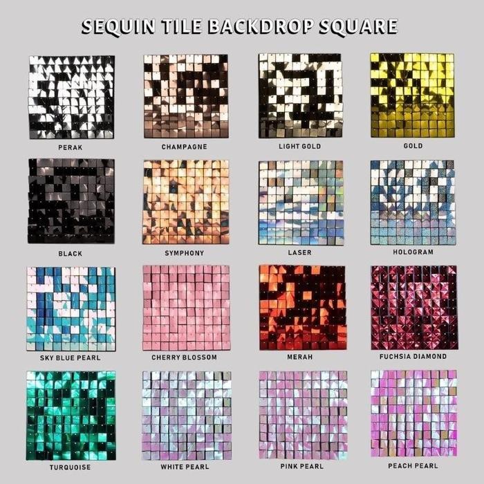 Jual Backdrop Ulang Tahun Styrofoam /Sequin Tile Backdrop Wall Panel ...