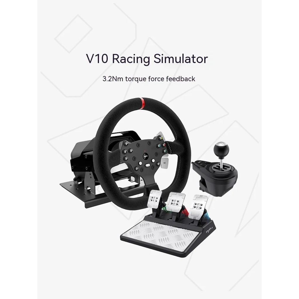 Jual Pxn V10 Steering Wheel Game Controller 900 Rotation Angle Wired ...