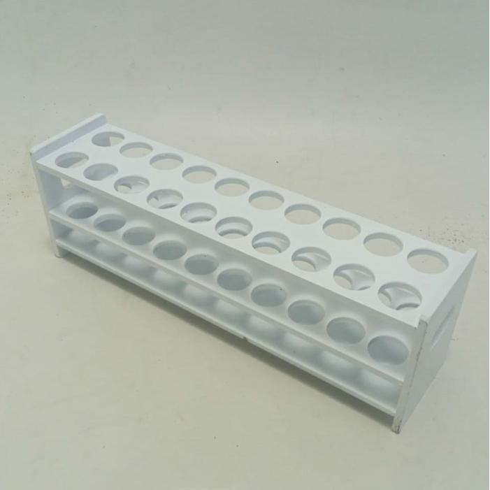 Jual RAK TABUNG REAKSI 21mm 20Lubang Test Tube Rack PVC PROTIRTA ...