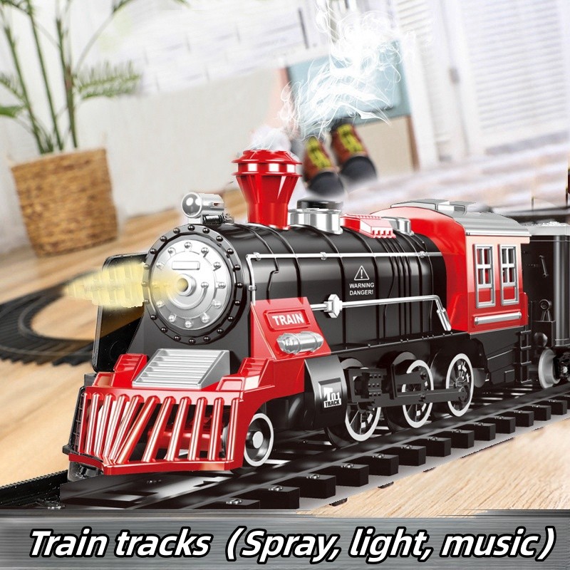 Jual Kids Electric Steam Train Toy Rail High-Speed Rail Parking Lot ...
