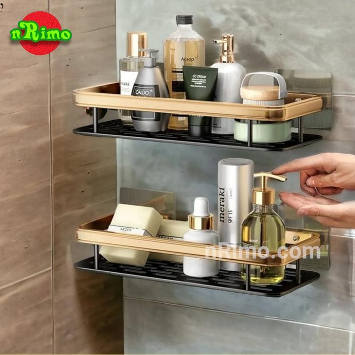 Jual Rak Ambalan Dinding Kamar Mandi Minimalis Sabun Dapur Floating ...