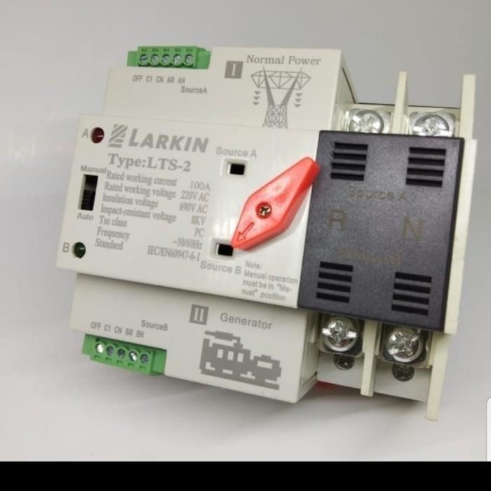 Jual Larkin Cos Ats 2P 100A 2 Pole Motorized Lts2-S-100/2P Modul ...