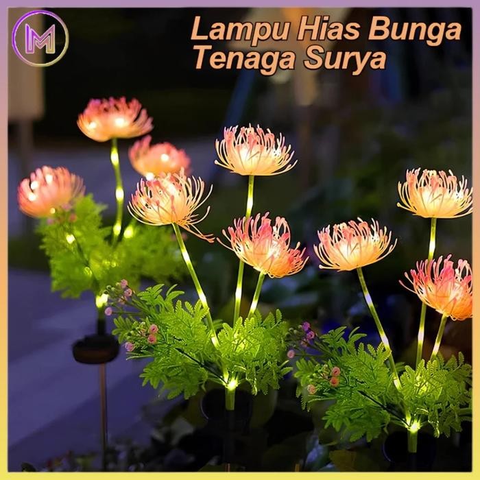 Jual PREMIUM Lampu Taman Tenaga Surya Model Bunga Luar Ruangan Anti Air ...