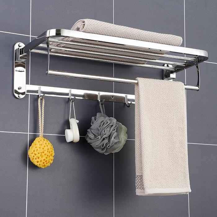 Jual PREMIUM Rak Handuk Stainless/Gantungan Handuk Kamar Mandi | Shopee ...